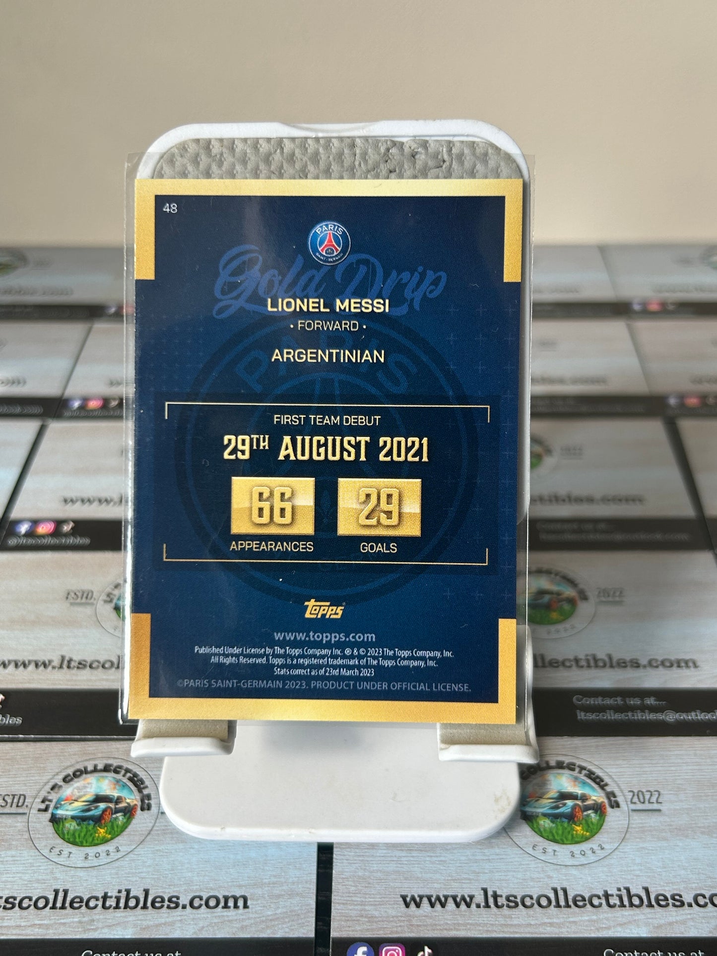 2023 Topps PSG Gold Drip Lionel Messi