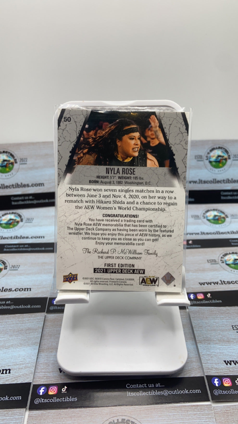 Upper deck - AEW Nyla Rose Authentic worn patch