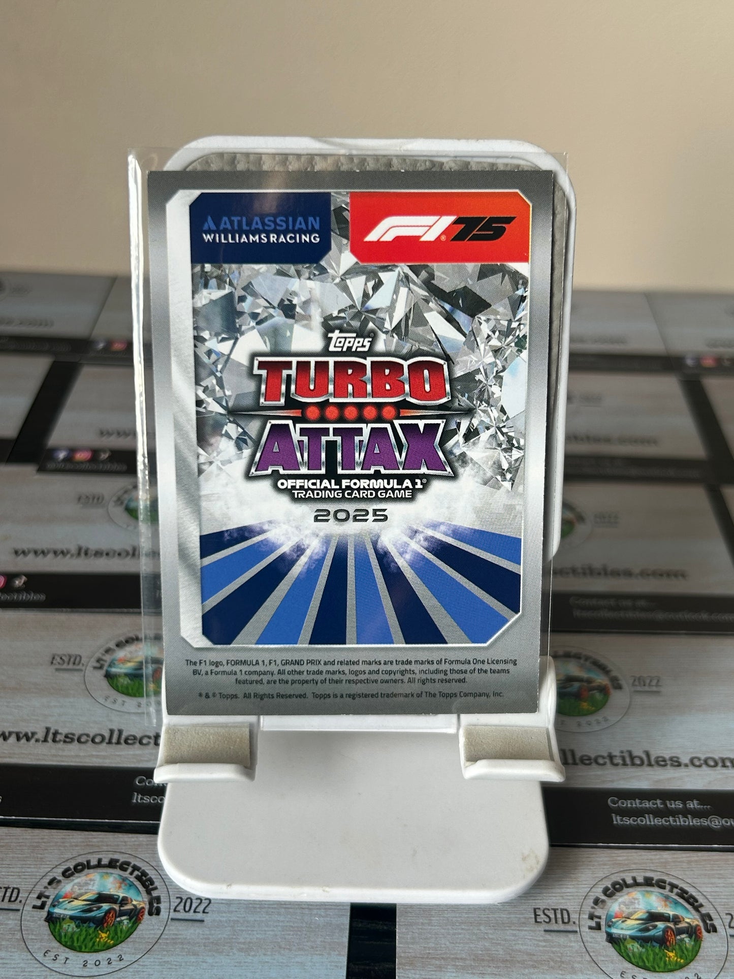 Topps Turbo Attax 2025 LL 9 Alex Albon Lightning Lids Exclusive