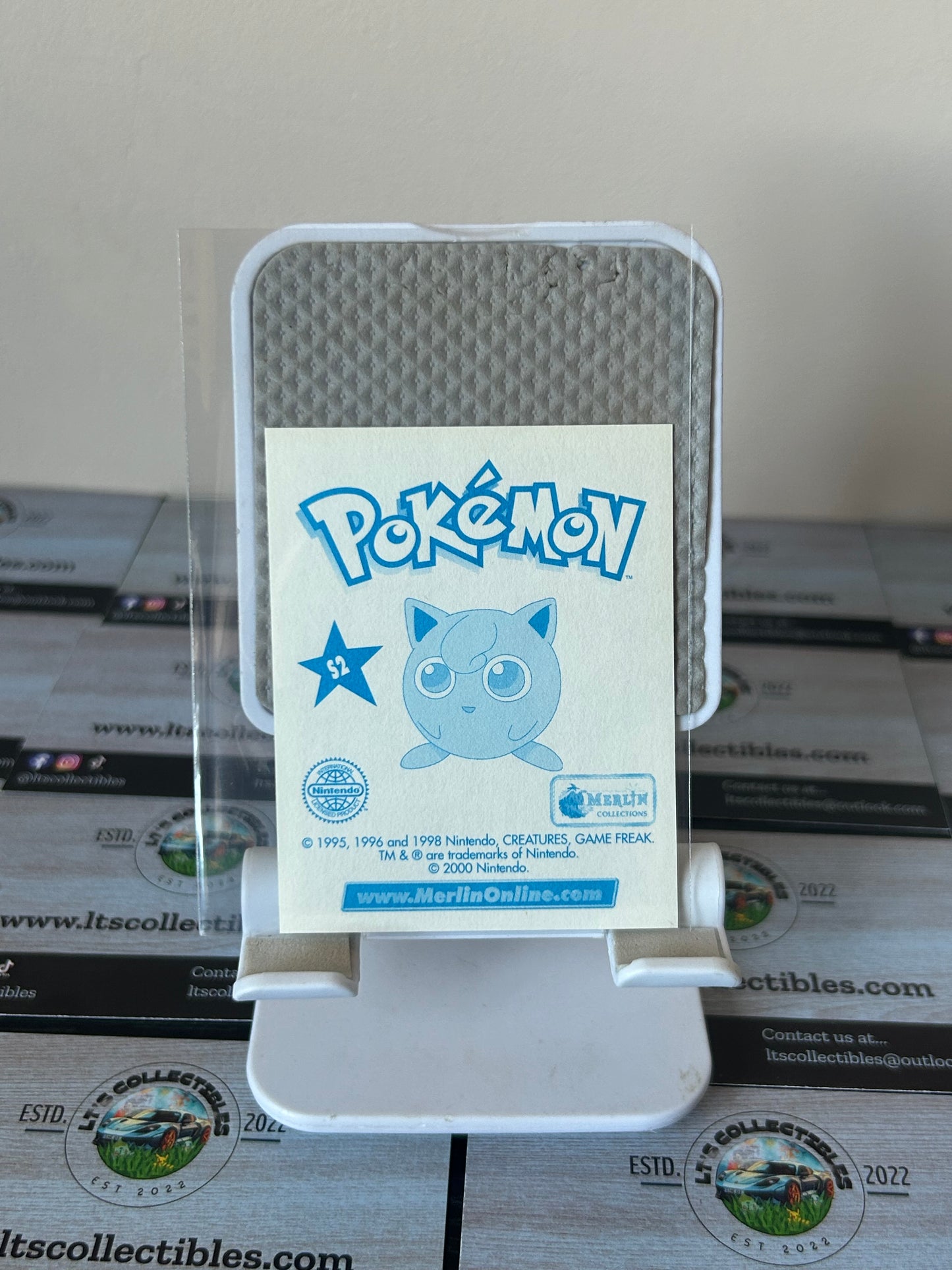 2000 Merlin Pokemon Sticker Cards Series 2 Ash&Pikachu #S2