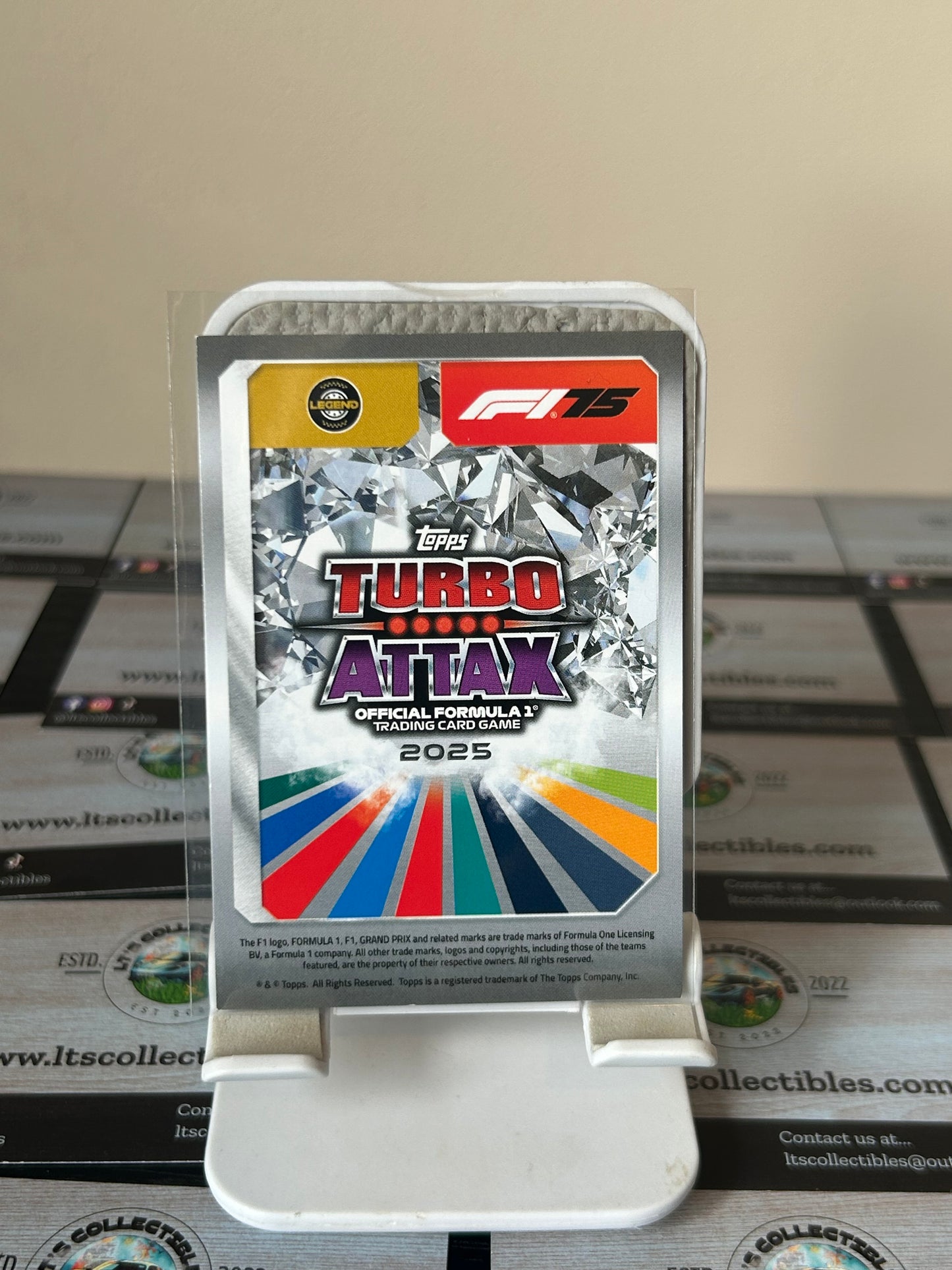 Topps Turbo Attax 2025 Nigel Mansell Aquamarine Limited Edition LE 19