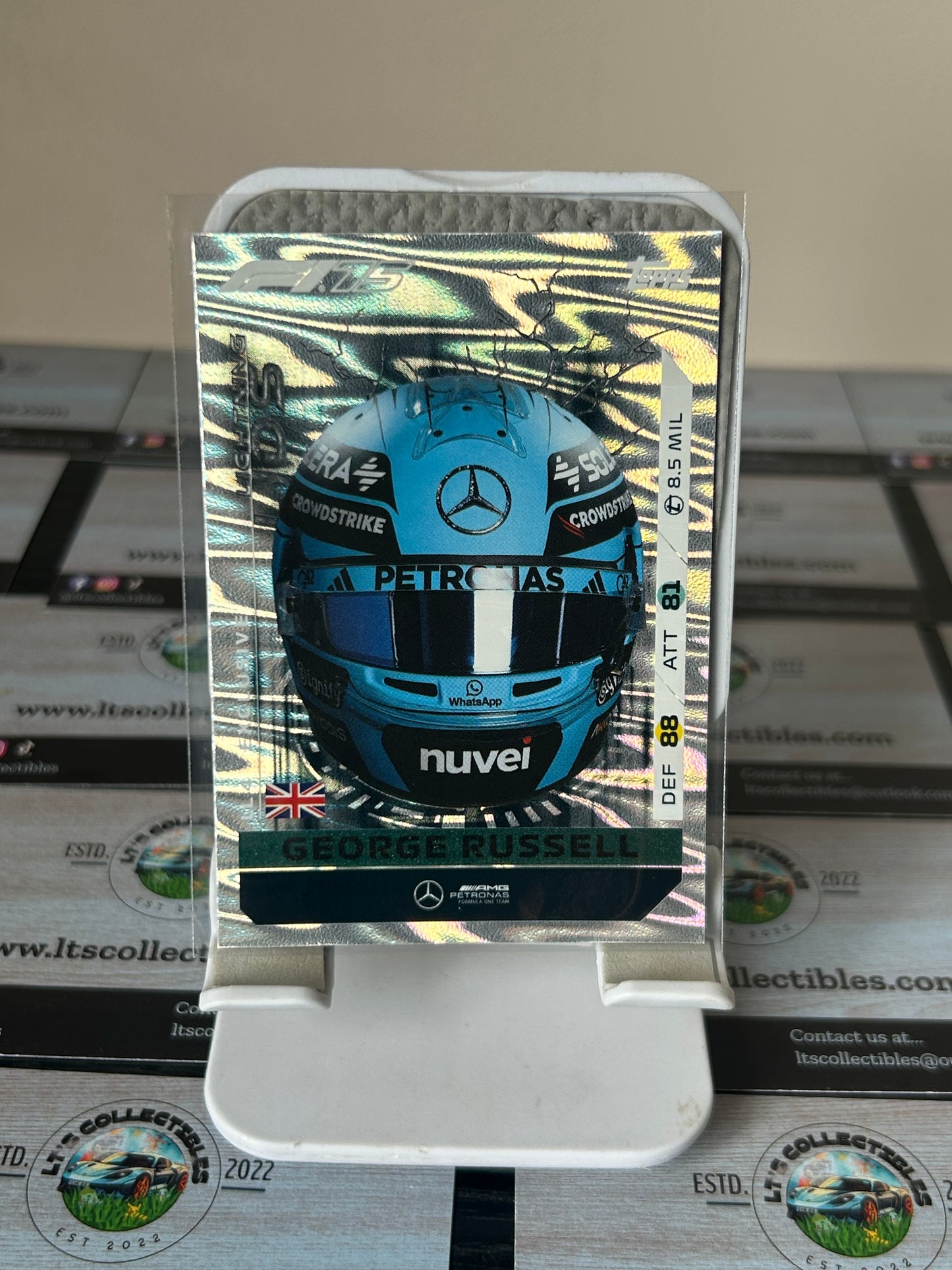 2025 Topps Turbo Attax F1 George Russell #LL4 Lightning Lids Helmet Mercedes