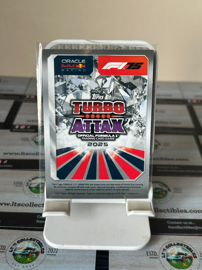 2025 Topps Turbo Attax F1 Max Verstappen #LL3 Lightning Lids Helmet Red Bull