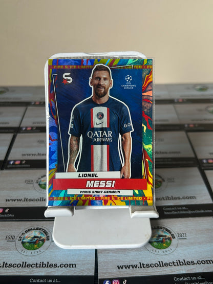 2022-23 Topps UEFA Superstars Fire & Ice - Lionel Messi #135