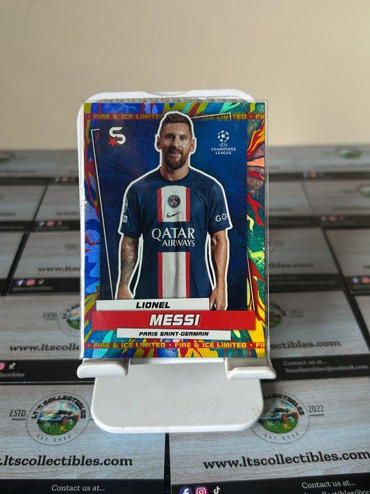 2022-23 Topps UEFA Superstars Fire & Ice - Lionel Messi #135