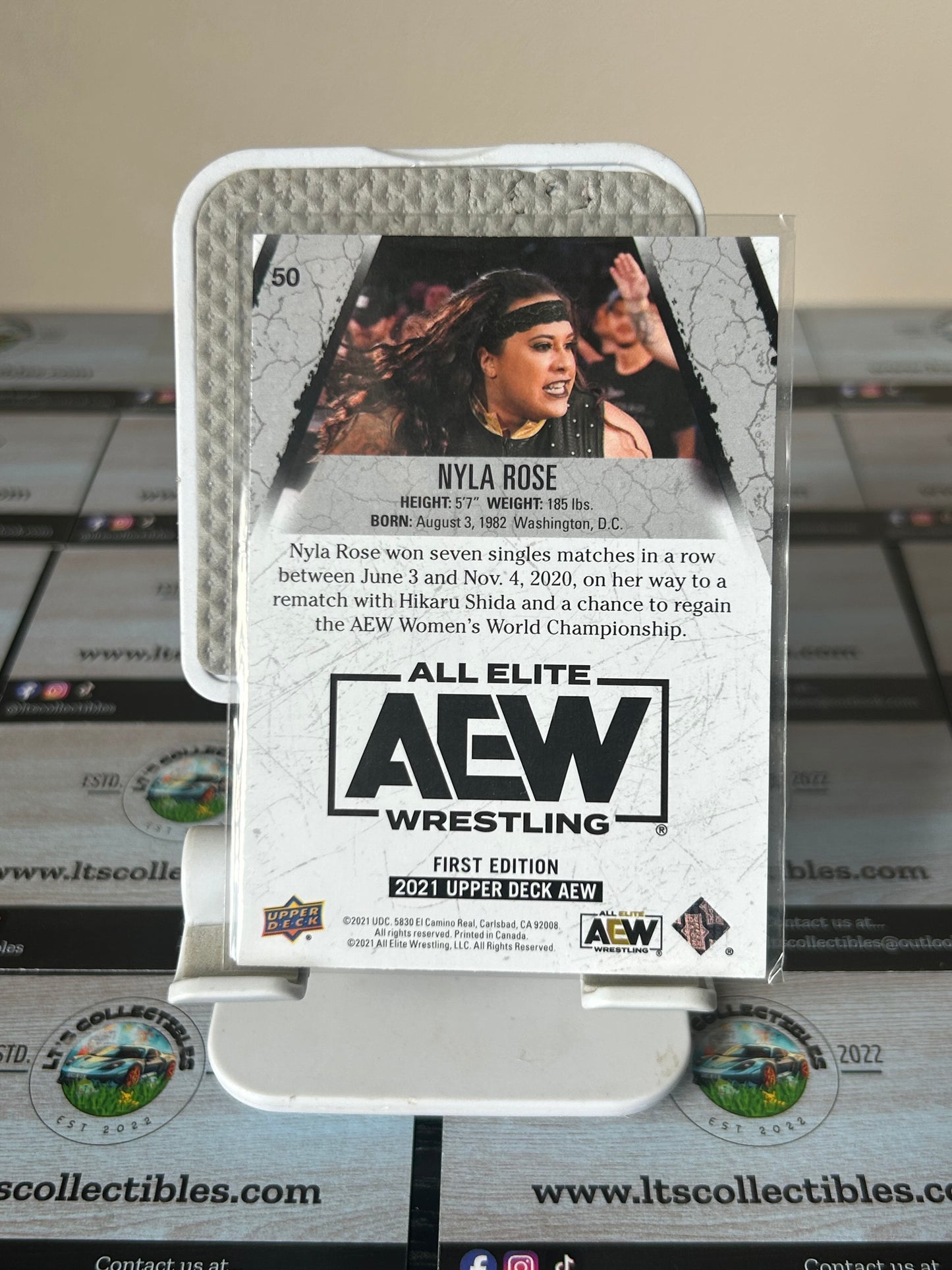 2021 Upper Deck AEW - Nyla Rose Silver Pyro Insert Parallel