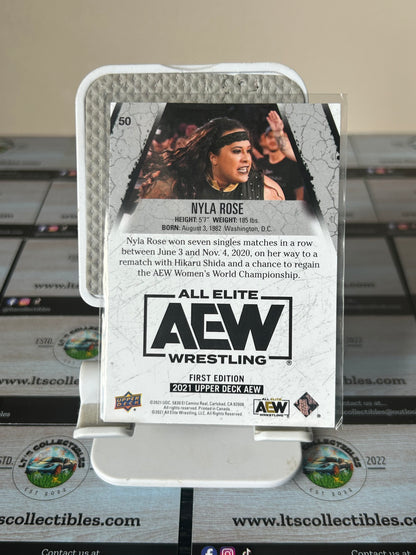 2021 Upper Deck AEW - Nyla Rose Silver Pyro Insert Parallel