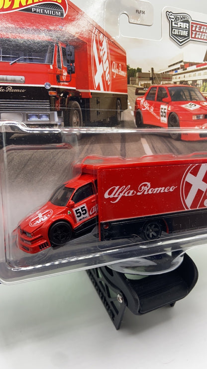 Hot Wheels Premium Team Transport - Alfa Romeo 155 V6 & Fleet Flyer