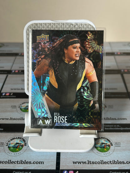 2021 Upper Deck AEW - Nyla Rose Silver Pyro Insert Parallel