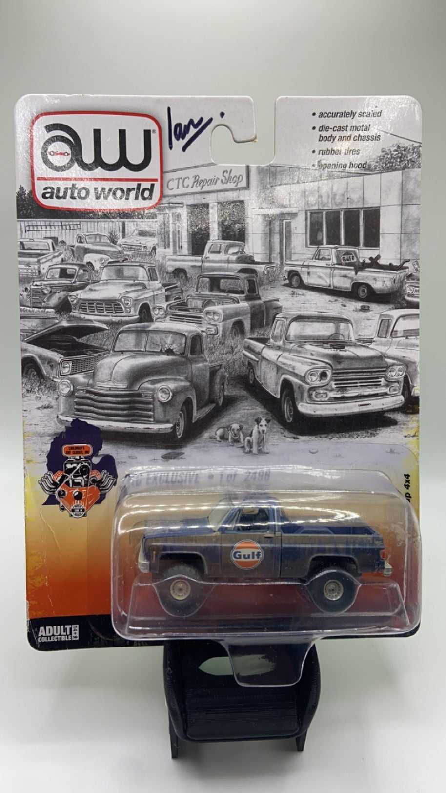 Auto World - 1978 Chevrolet K10 Pickup 4x4 Gulf 1 of 2498 - Signed by the card artist