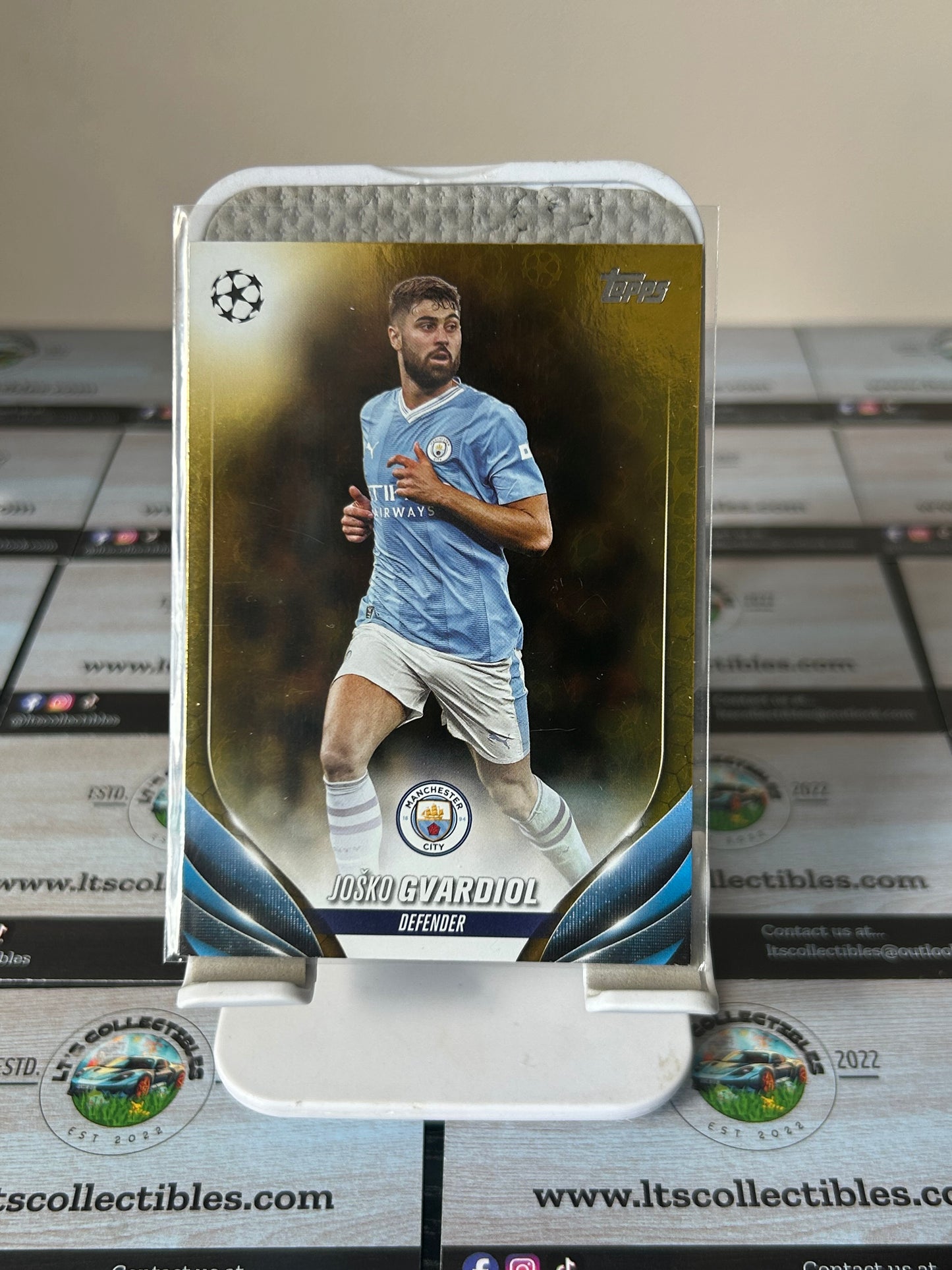 2024 TOPPS UEFA CHAMPIONS LEAGUE #196 JOSKO GVARDIOL GOLD STARBALL FOIL