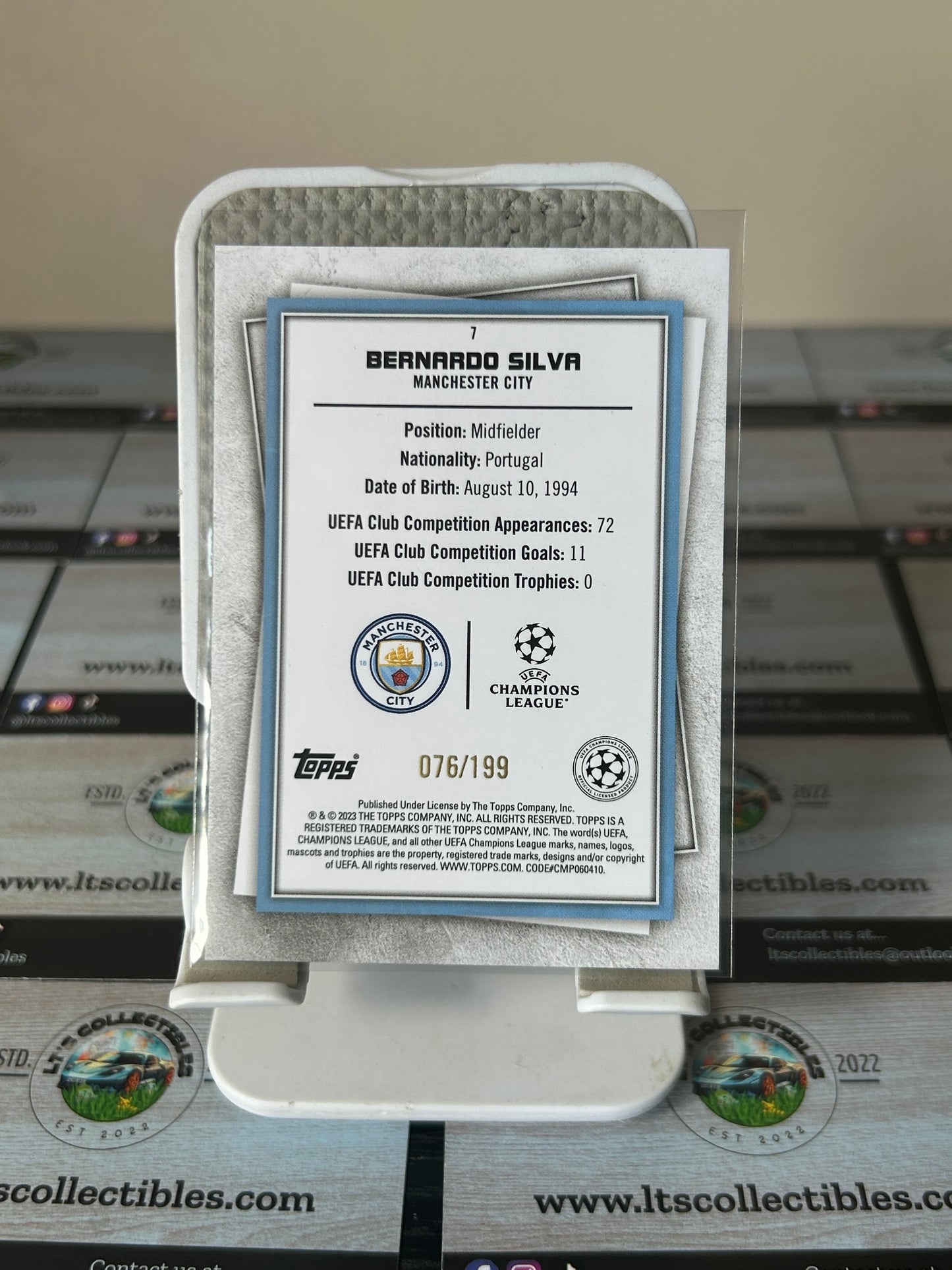Topps UCL Super Stars 22/23 No. 7 Bernardo Silva Green /199