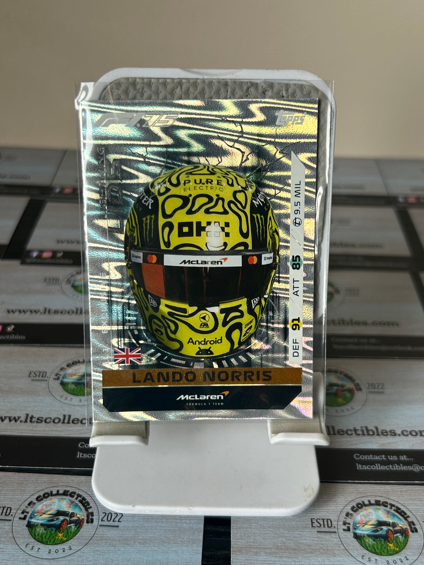 Topps Turbo Attax 2025 TCG LL 1 Lando Norris Lightning Lids Exclusive Card