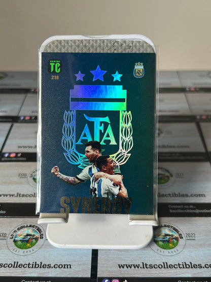 Panini Top Class 2023 Messi & Di Maria Argentina Synergy Trading Card #218