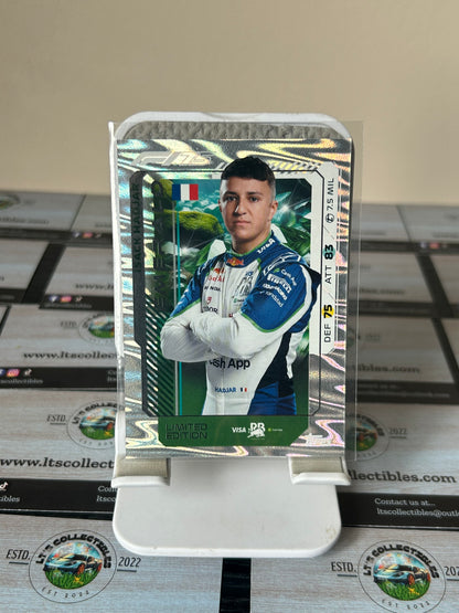 2025 Topps Turbo Attax Formula 1 Isack Hadjar Emerald Limited Edition LE14