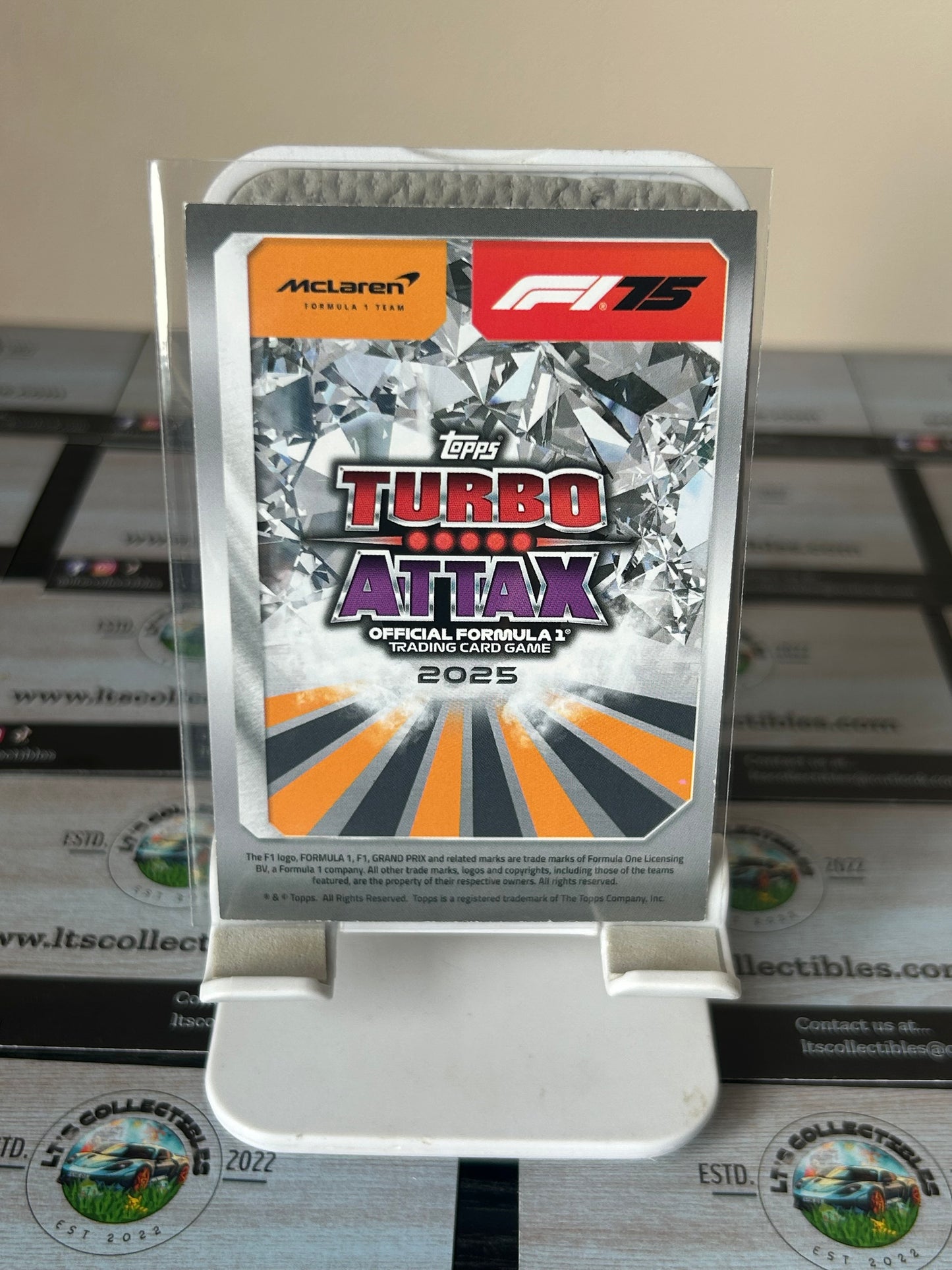 Topps Turbo Attax 2025 TCG LL 1 Lando Norris Lightning Lids Exclusive Card