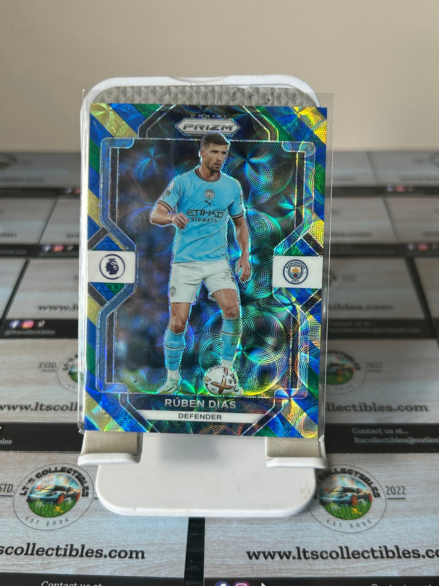 Panini Prizm 2022-23 BLUE, YELLOW, GREEN CHOICE - RUBEN DIAS MANCHESTER CITY