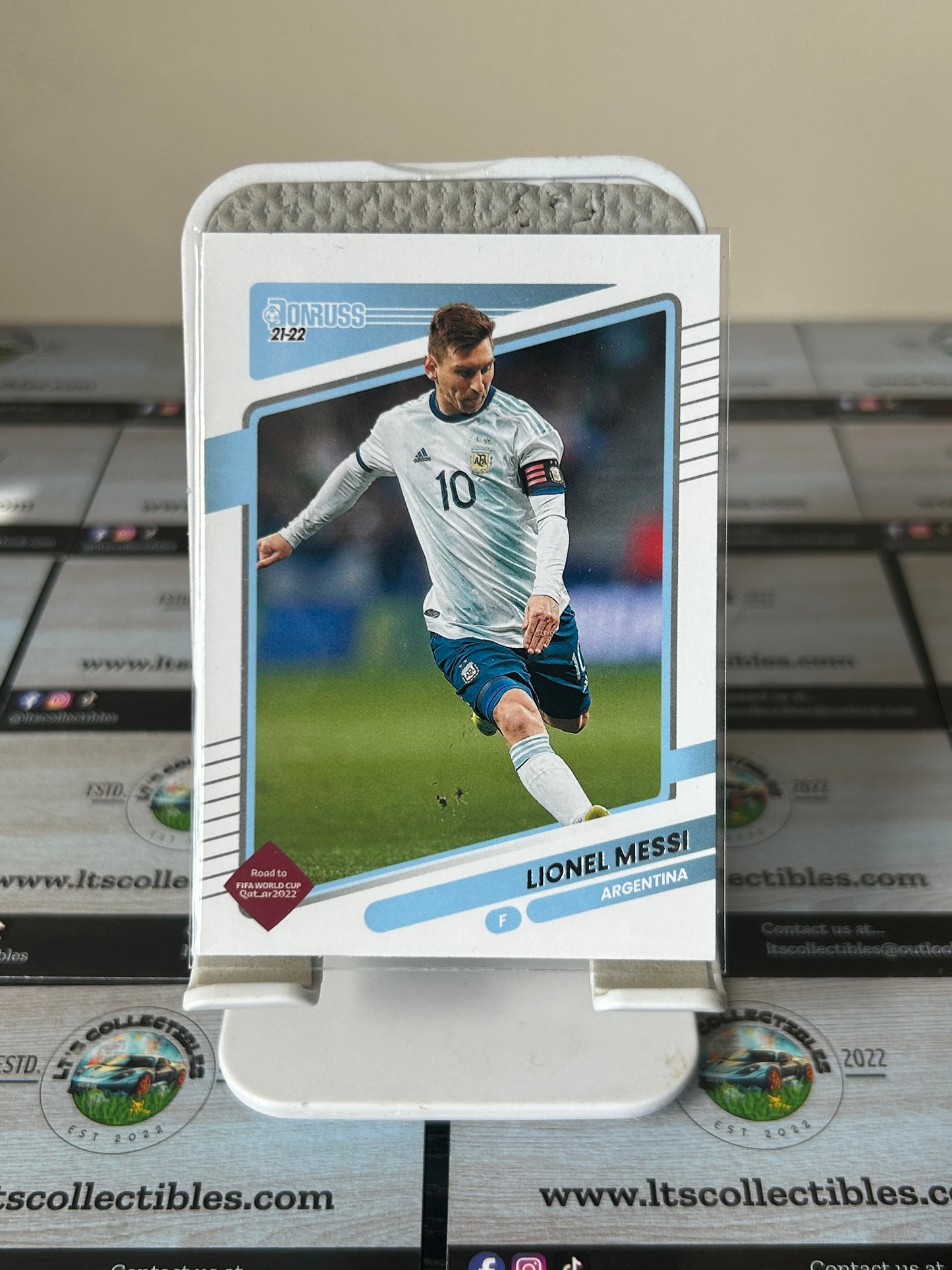Panini Donruss 2021-22 Lionel Messi Argentina Base Set #1 FIFA WC