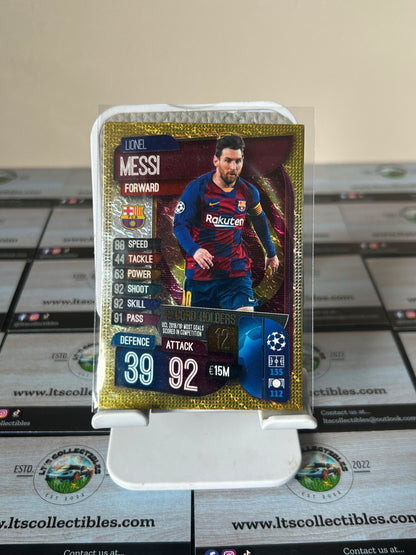 Match Attax 2019 Champions / Europa League Lionel Messi Record Holder Foil Card