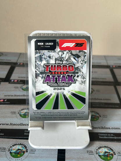 Topps F1 Turbo Attax 2025 Formula 1 SK 10 Gabriel Bortoleto Shakedown Exclusive