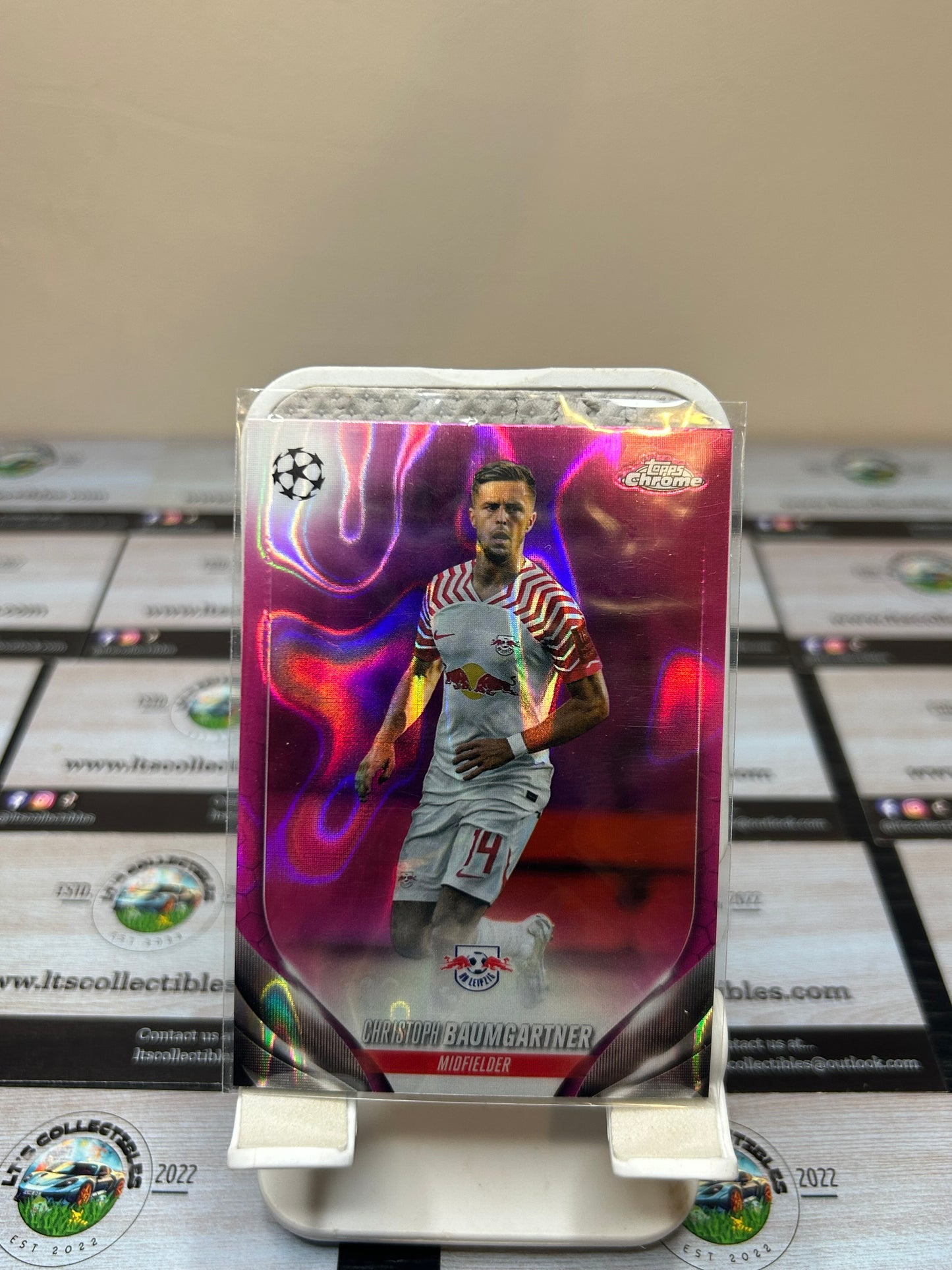 Topps Chrome UCC 2023/24 - RB Leipzig Christoph Baumgartner Pink Lava