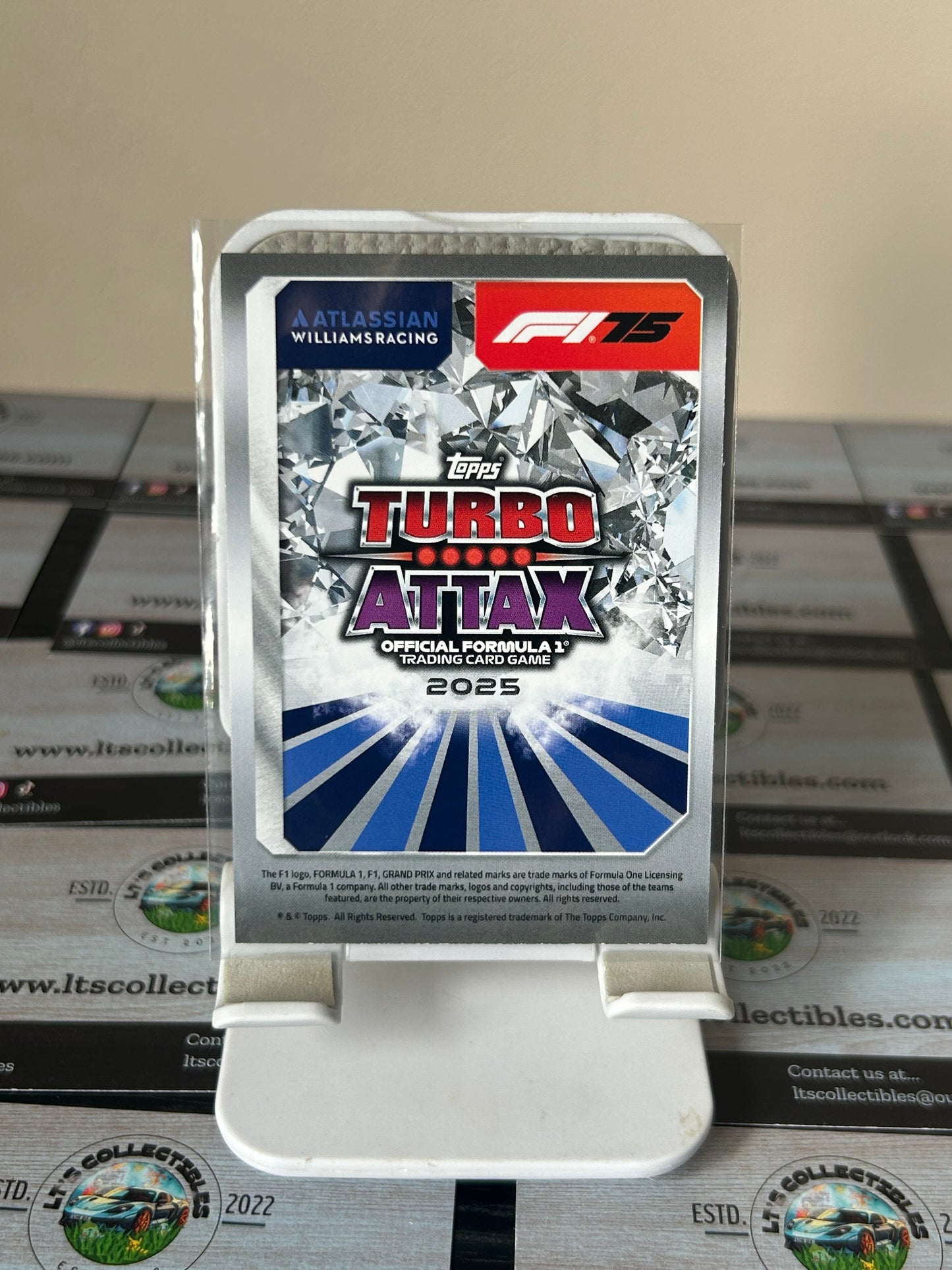 2025 Turbo Attax Formula 1 F1 Alex Albon Opal Limited Edition Williams Foil Card
