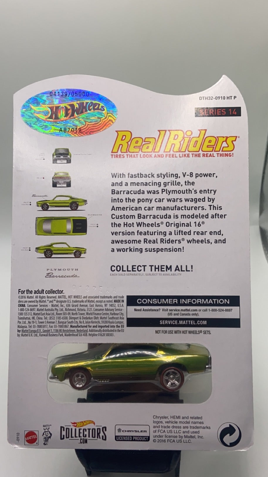 Hot Wheels RLC - Custom Barracuda (#04139/05000)