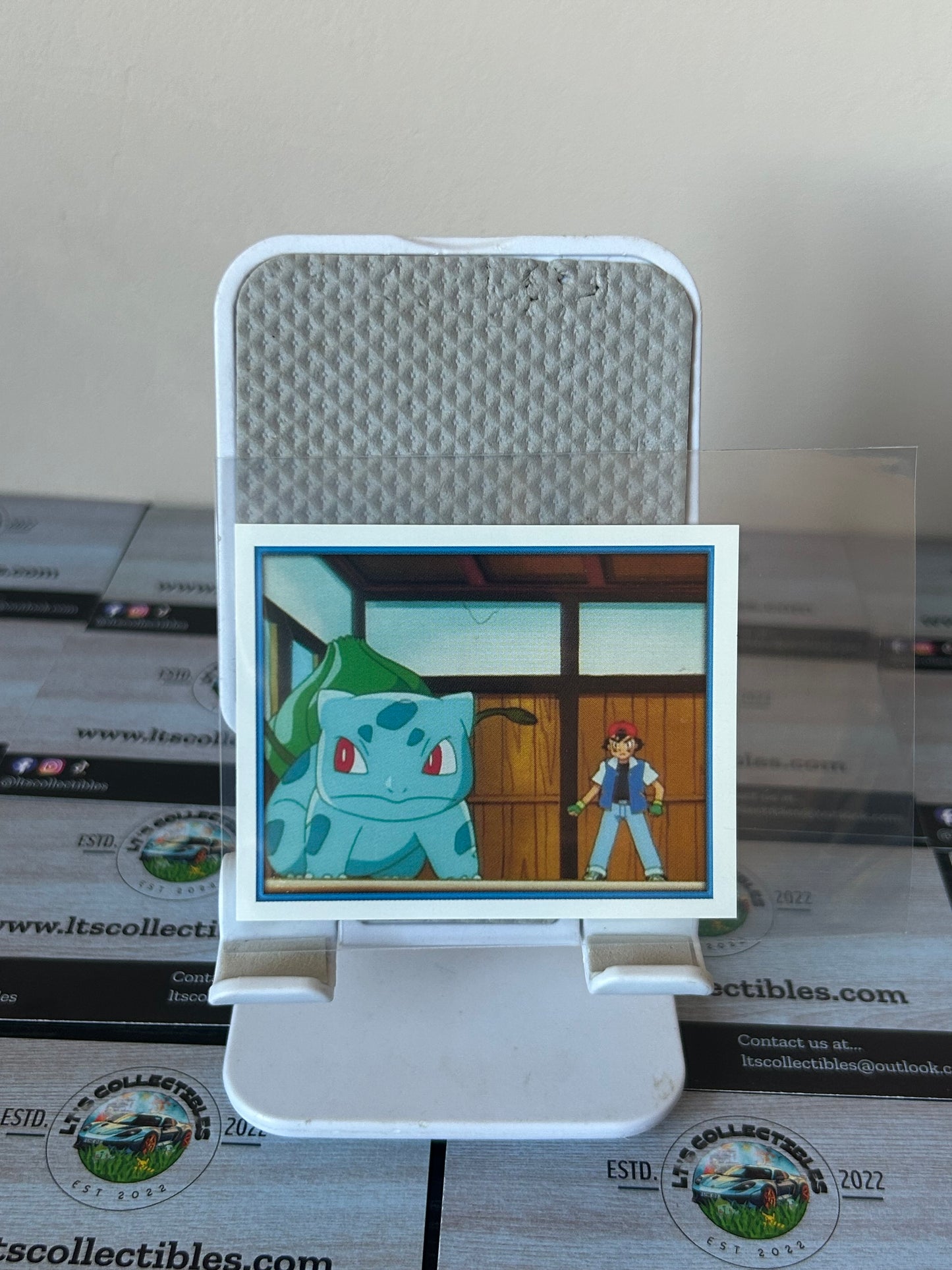 2000 Merlin Pokemon Sticker Cards Series 2 - Bulbasaur & Ash #60