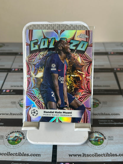 Topps Chrome Hobby UEFA Club Competitions 2023/24 Randal Kolo Muani PSG Golazo