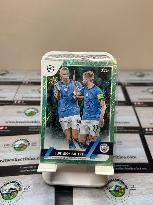 2022-23 Topps Jade UCC Blue Moon Ballers Haaland de Bruyne Manchester City