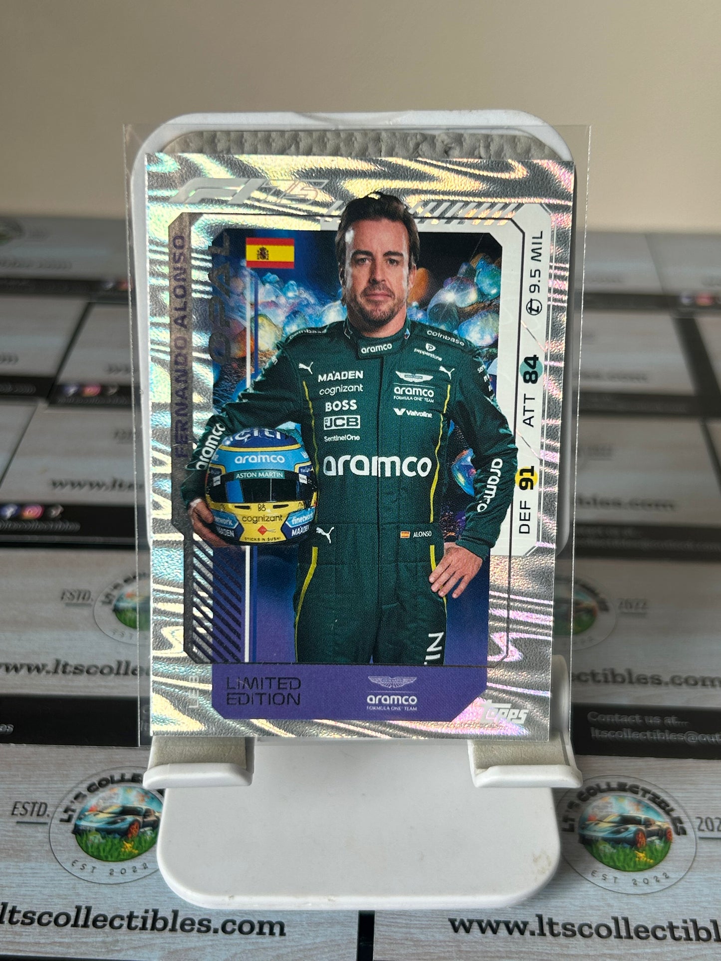 Topps 2025 Turbo Attax - Limited edition Opal - Fernando Alonso “LE8”