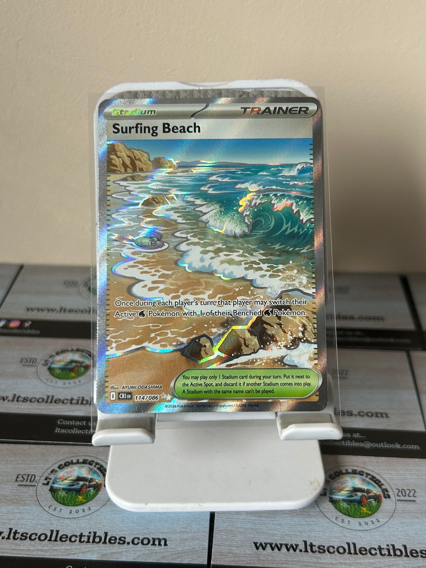 Pokémon - Surfing beach Full art (114/086)