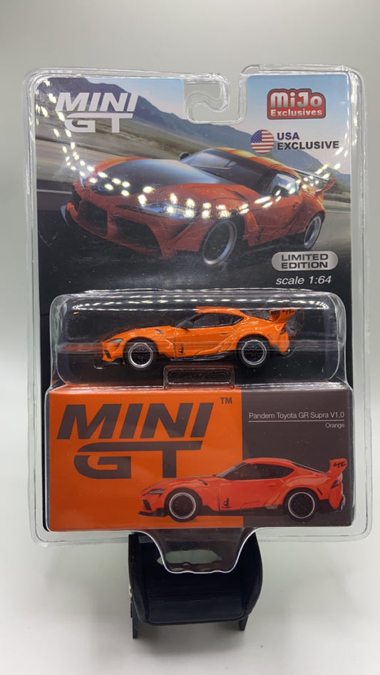 Mini GT #294 - Pandem Toyota GR Supra V1.0 (Orange) - DAMAGED