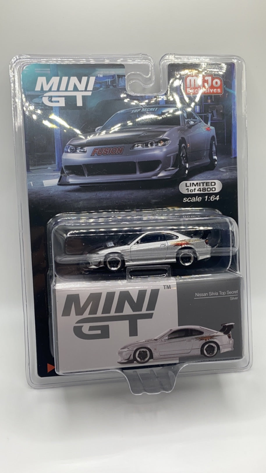 Mini GT #545 - Nissan Silvia Top secret (Silver)