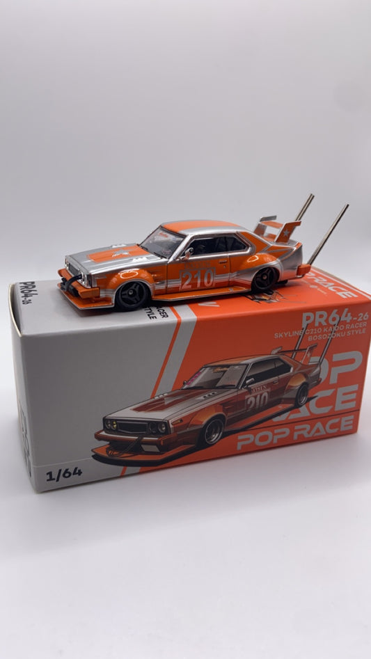 Pop Race - Skyline C210 Kaido racer bosozoku style WHEEL SWAPPED!! - PR64-26